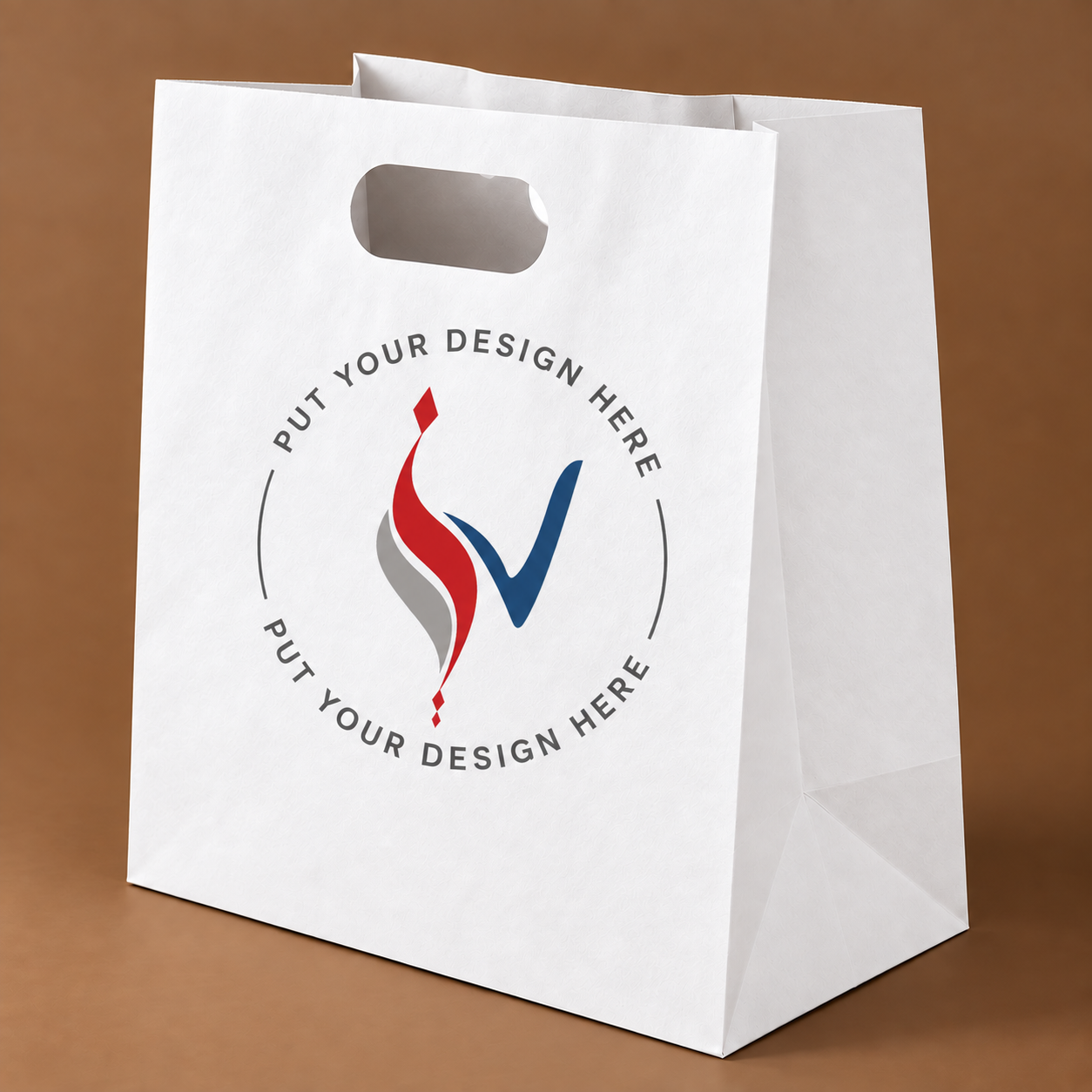 Die-cut Handle bag 6H × 8W × 3G
